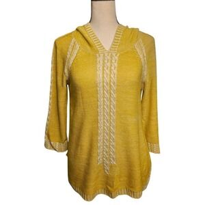 Anthropologie‎ Boho Hooded Wool Sweater Medium